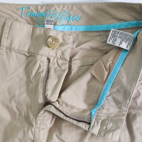 Tommy Hilfiger lightweight summer capri pants cream women's size 10 - Picture 9 of 14